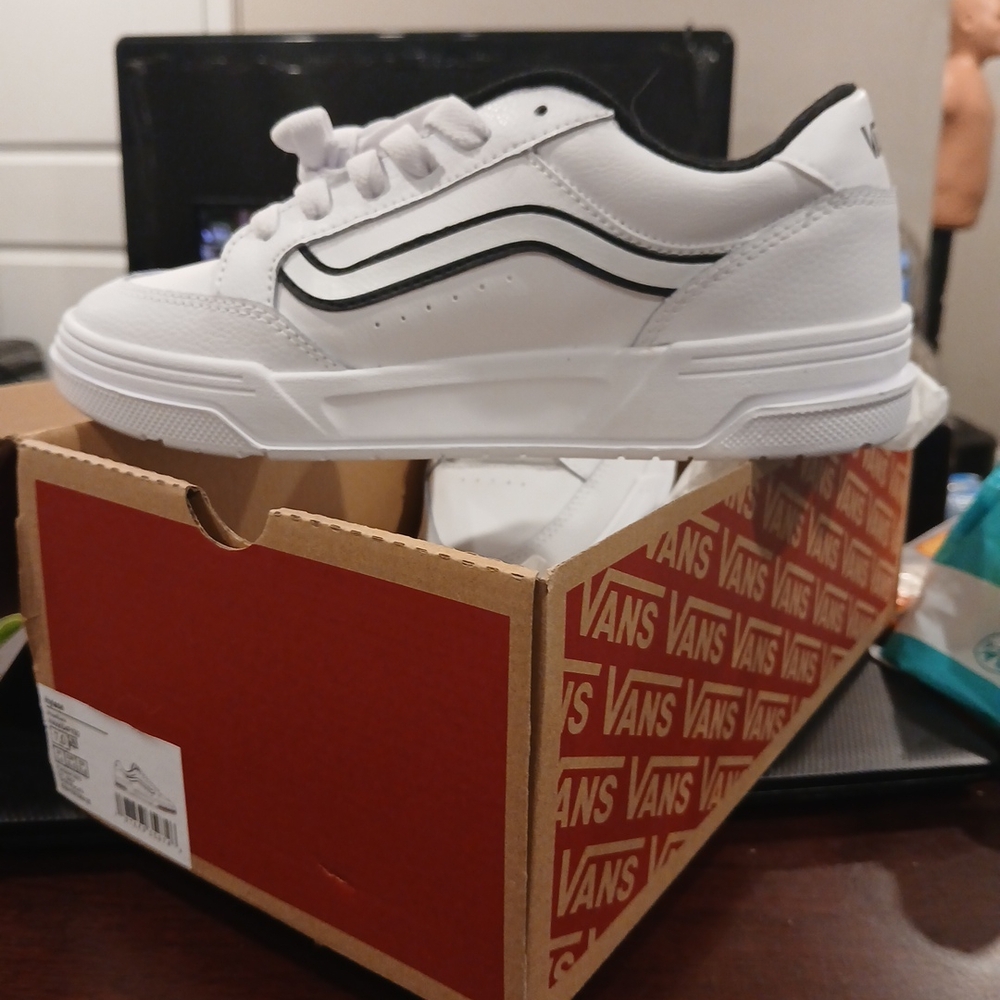 Vans White and Black Sneakers